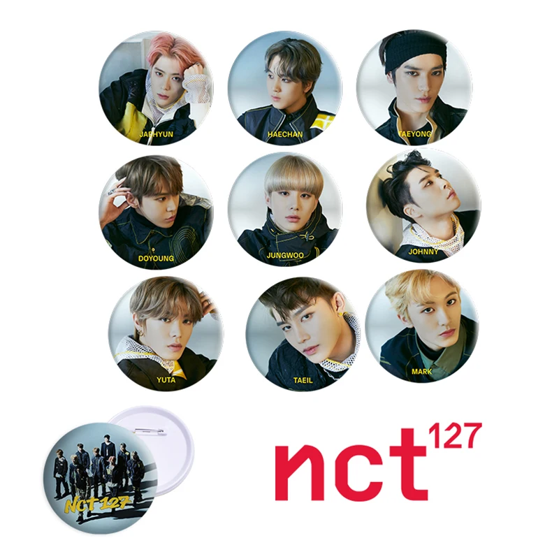 

Kpop NCT127 4th Mini Album WE ARE SUPERHUMAN Photo Badge NCT 127 Brooch Pin Clothes Backpacks NCT127 Fans Gifts Drop Shipping