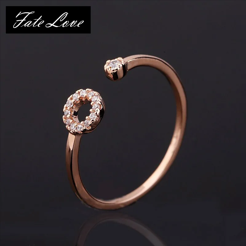 Buy 2018 Simple Rose Gold Rings For Women Adjustable
