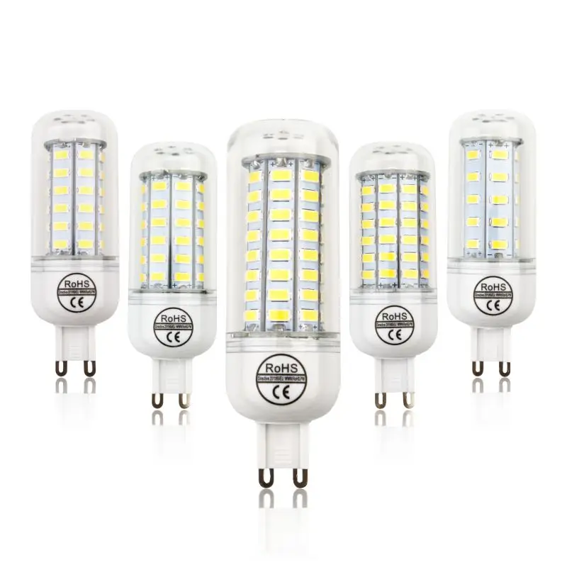 LATTUSO G9 SMD 5730 Lamparas bombilla Led 220 V 24 36 48 56 69 72 LEDs ampolla Led ahorro de energía lámpara reemplazar bombilla de Edison Lampen