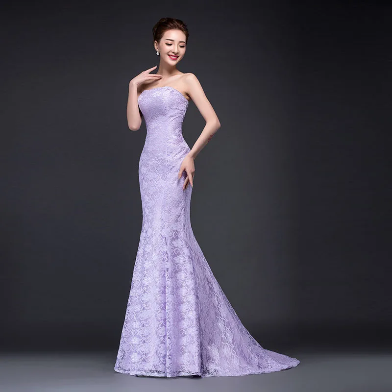 In Stock Mermiad Lace Wedding Dresses With Brush Train Vestidos de Novia Sleeveless Bridal Gowns 2019 Free Shipping (4)