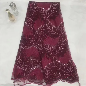 

Popular party dress material French lace fabric for sewing African net cloth PDN317(5yards/lot) multi color