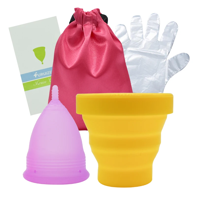 Furuize Menstrual Sterilizing Cup copa menstrual with Cloth bag with Menstrual cup Feminine hygiene Sterilize Cup clean Lady cup Furuize Menstrual Sterilizing Cup copa menstrual with Cloth bag with Menstrual cup Feminine hygiene Sterilize Cup clean Lady cup