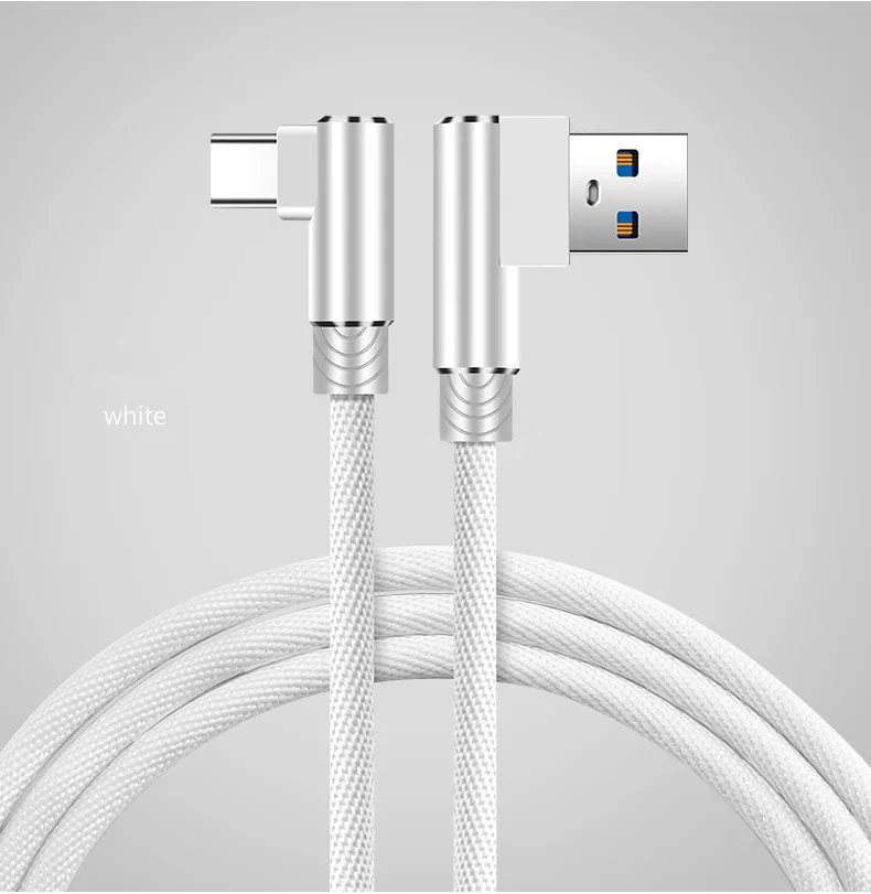 ROMICHW usb type-C кабель 2A кабель для быстрой зарядки для samsung huawei USB C кабель для мобильного телефона usb type-C устройства для Xiaomi Redmi - Цвет: White For Type C