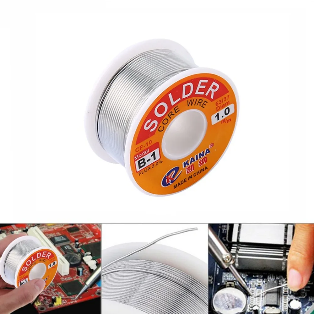 

0.5/0.6/0.8/1 mm 2.0% 45FT tin Tin Lead Wire Melt Rosin Core Soldeer Soldeer Wire Roll 100g 60/40 FLUX Wire Welding Soldering