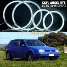 2X126 мм 2X90 мм Белый Автомобиль CCFL Angel eyes LED Наборы Для VW GOLF4/MK4/Typ1J Angel Eyes Комплекты # J-4282