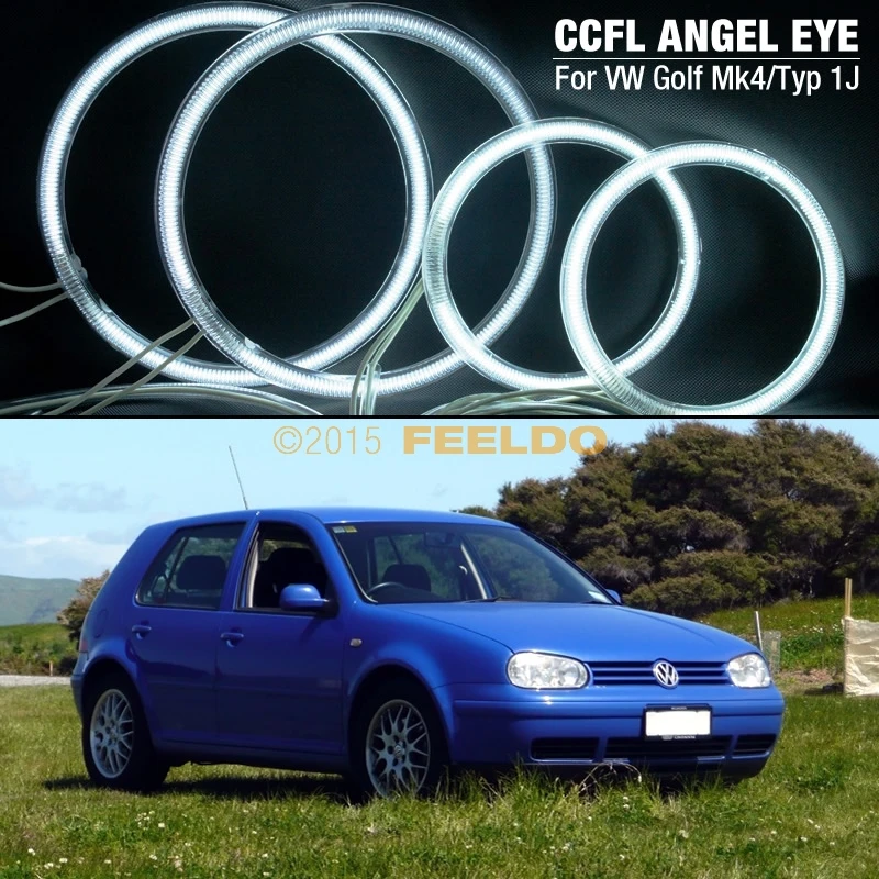 Prix pour 2X126mm 2X90mm Blanc Voiture CCFL Ange yeux LED Kits Pour VW GOLF4/MK4/Typ1J Ange Yeux Kits # J-4282 Prix pour 2X126mm 2X90mm Blanc Voiture CCFL Ange yeux LED Kits Pour VW GOLF4/MK4/Typ1J Ange Yeux Kits # J-4282