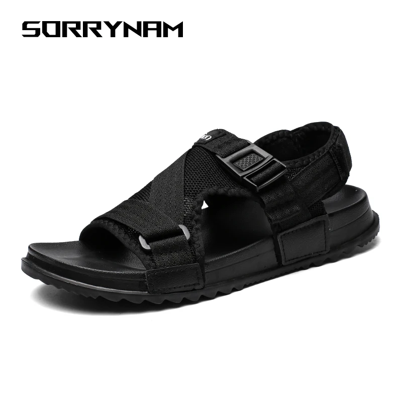 

Sandals Men shoes 2019 Gladiator Men's Sandals Roman Men Shoes Summer Flip Flops Black Flat Sandals Large Size 38-46