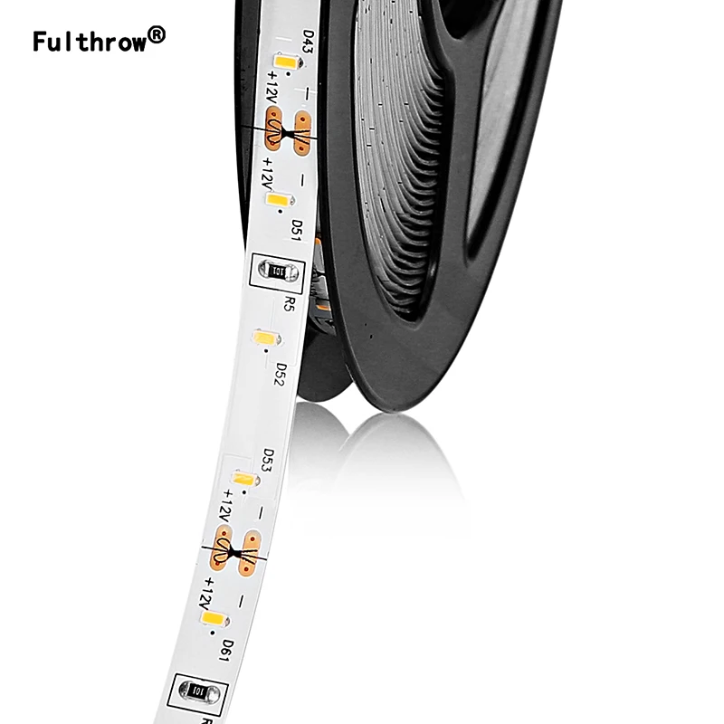 

Fulthrow SMD3014 White LED Strip lamp Non-Waterproof 60D DC12V Flexible Tape 5M Background lighting