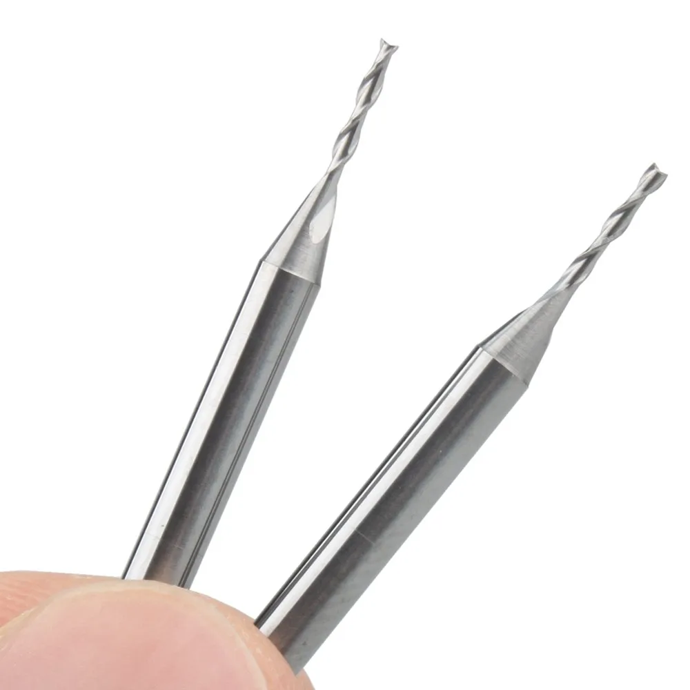 10Pcs 3.175x1.0x6mm Two Flutes End Mill Bits,Cutting Tools,Carbide