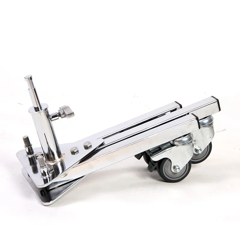  Heavy duty stainless steel floor light stand with caster brake magic leg ground wheel bearing 60 kg