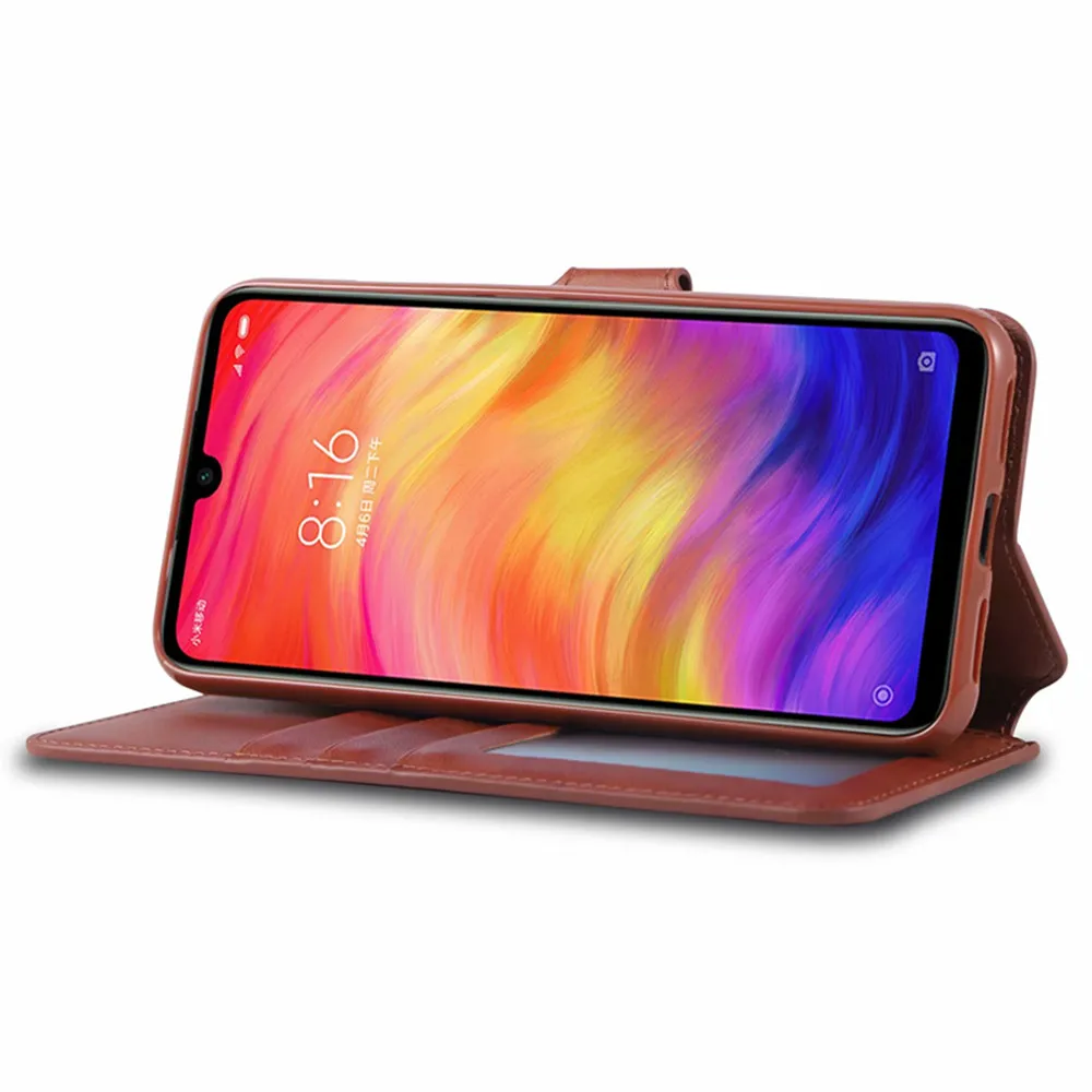 Чехол книжка AZNS из натуральной кожи для Xiaomi Redmi Note 7 6 6A 6Pro 8 5 Plus роскошный Слот карт