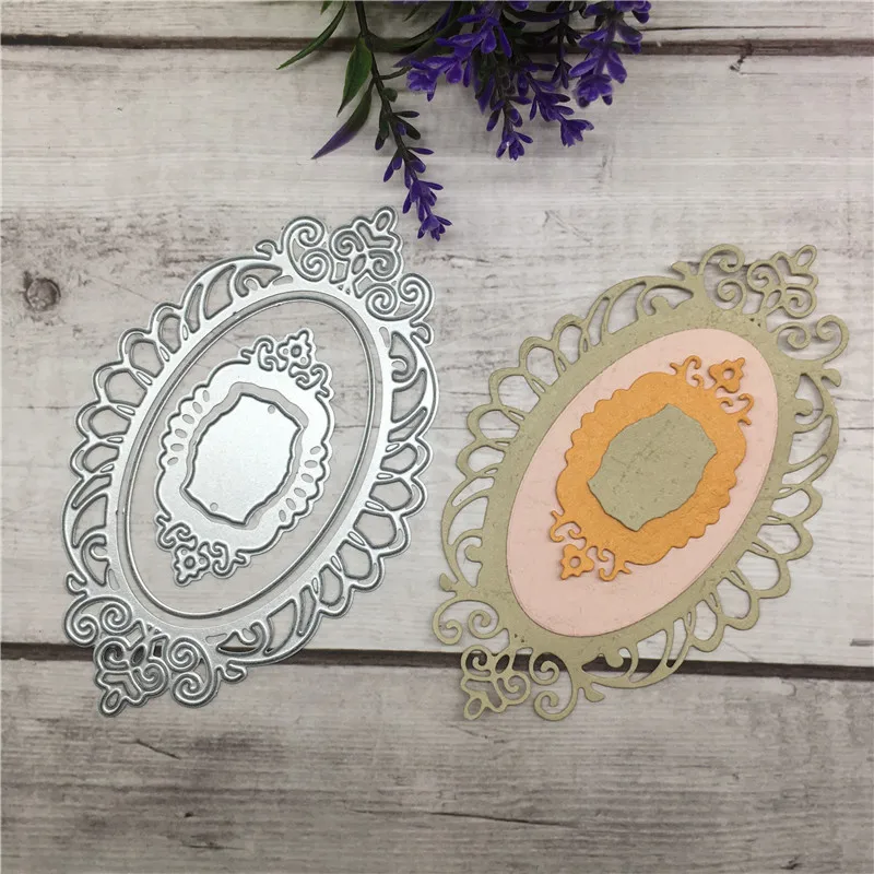 

DIY Oval Cutting lace Metal Dies Stencils for Scrapbooking photo album Decorative Embossing DIY Paper Cards