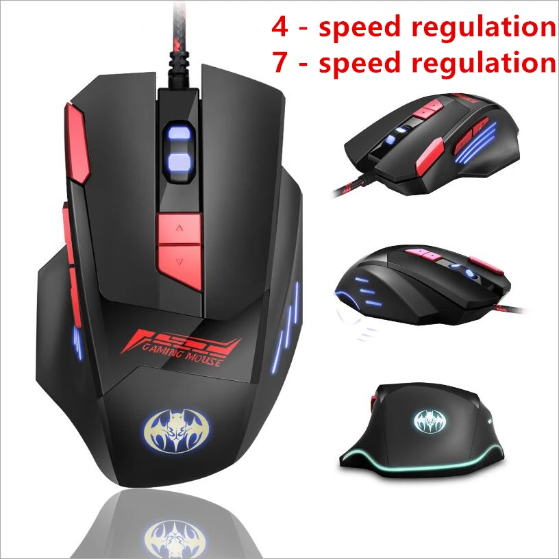 

Computer Optical LED Game Mice Wired USB Games Cable Mouse LOL for Professional Gamer G5 Gaming Mouse Mause DPI Adjustable