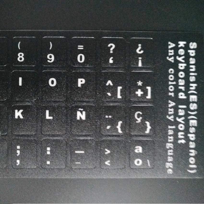 Наклейки для клавиатуры с испанской раскладкой 100 шт./лот ES ESP наклейки Macbook