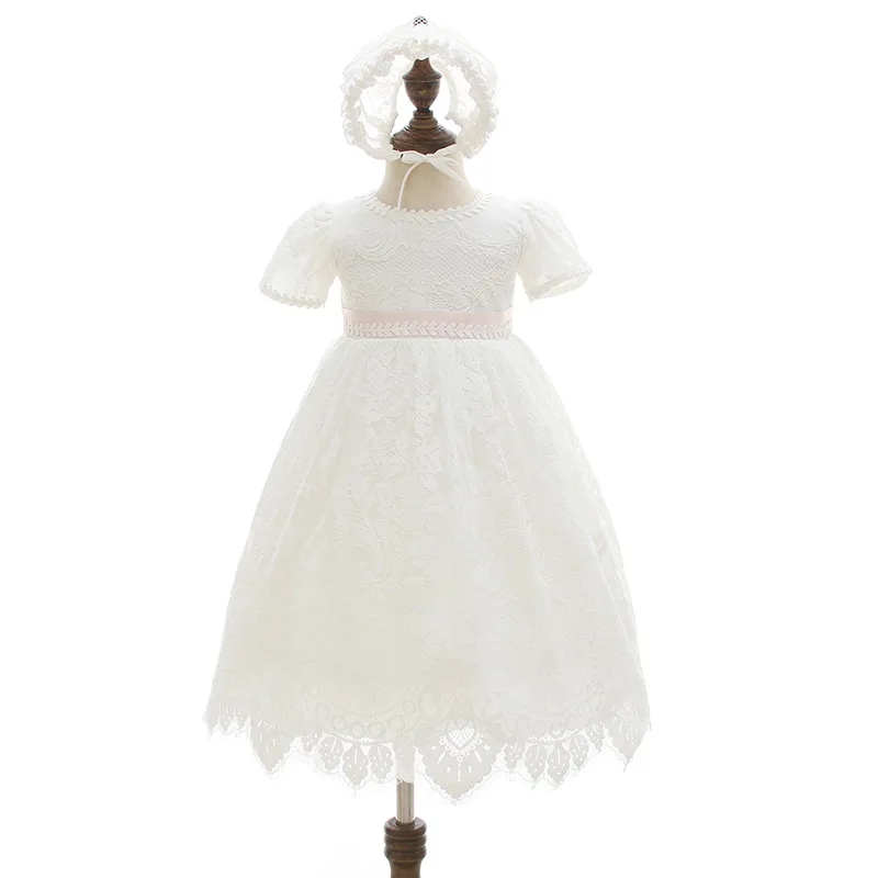 Белое платье для крещения для маленьких девочек; кружевное платье для младенцев; длинное платье на крестины; платье макси для новорожденных; платье для невесты; Одежда для младенцев