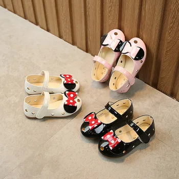 

2019 explosion Summer Toddler Baby Girls casual shoes Princess Bowknot Polka Dot shoes Hollow Single hole Shoes sapatos infantil