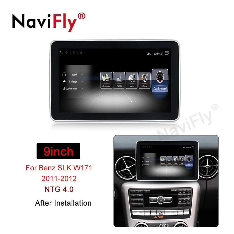 Navifly четырехъядерный Android автомобильный аудио радио кассеты для BENZ SLK W171 2011 2012