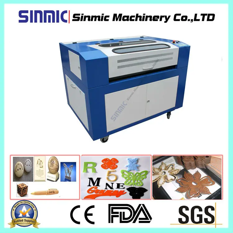 Popular design chinese laser machine 80w laser paper cutter 6090 with