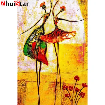 

Diamond painting 5D DIY diamond embroidery dancing men and women cross stitch square rhinestone mosaic pattern home decorat ZWQ