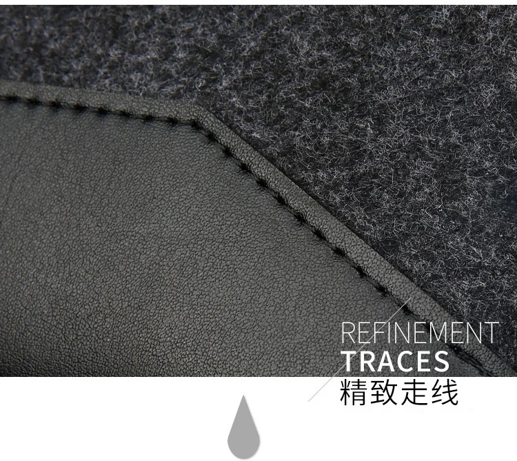 New Wool Felt For Macbook Air 13 A1466 Laptop Cover Wool Felt Pouch Bag PU Leather For Macbook Air 13 Laptop Sleeve Pouch Bag (13)
