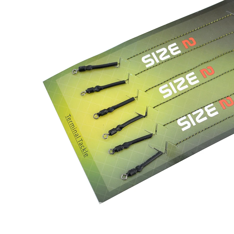 Carp Fishing Hair Rig 6pcs/set Ready Made Boilie Hook Carp Fishing Hair Rig Ready Tied Carp Fishing Hooks Size 2# 4# 6# 8#