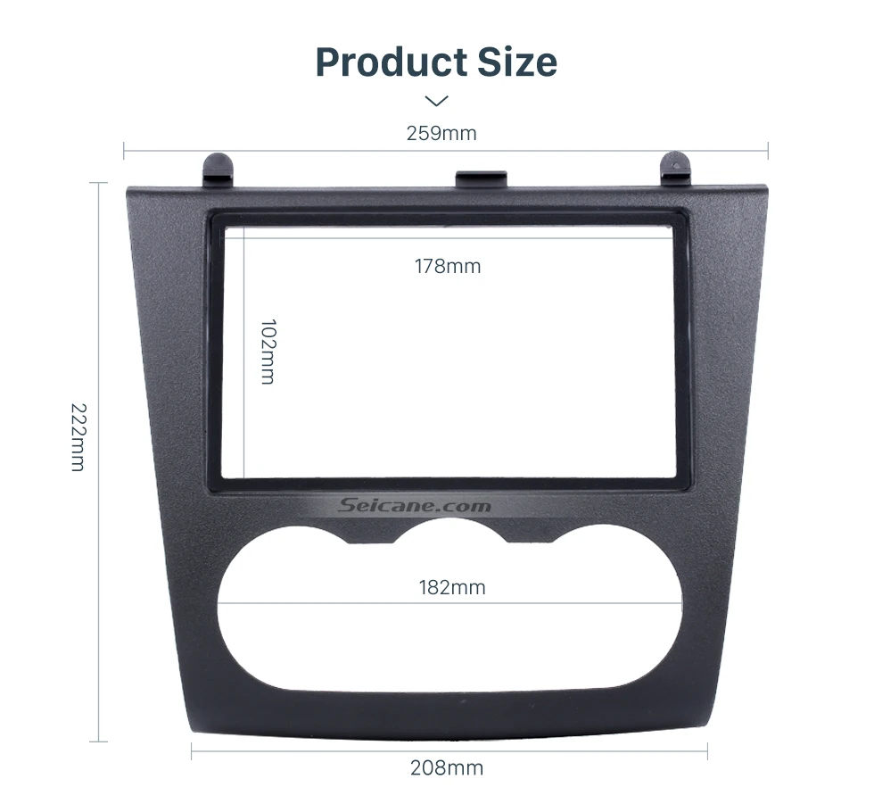 Seicane 2 Din 173*98/178*100/178*102 мм комплект для переоборудования покрытие для стереосистемы пластина рамка для Nissan Altima УФ-черный