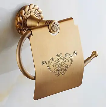 

Whole brass antique paper towel rack Archaize paper holder European toilet paper box toilet accessories Paper