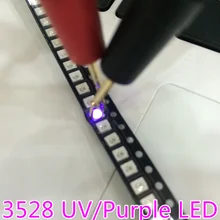 3000 шт. 1210 3528 SMD SMT PLCC-2 фиолетовый UV POWER TOP 2500 MCD ультра яркий светодиодный