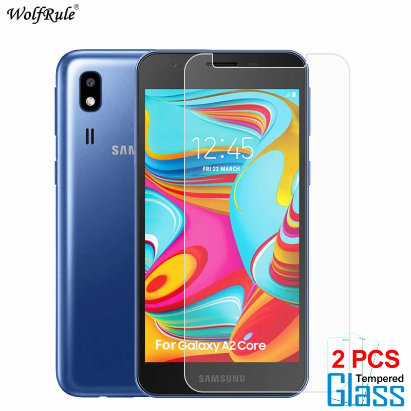 

2Pcs For Glass Samsung Galaxy A2 Core Screen Protector Tempered Glass For Samsung Galaxy A2 Core Glass A260 Phone Film
