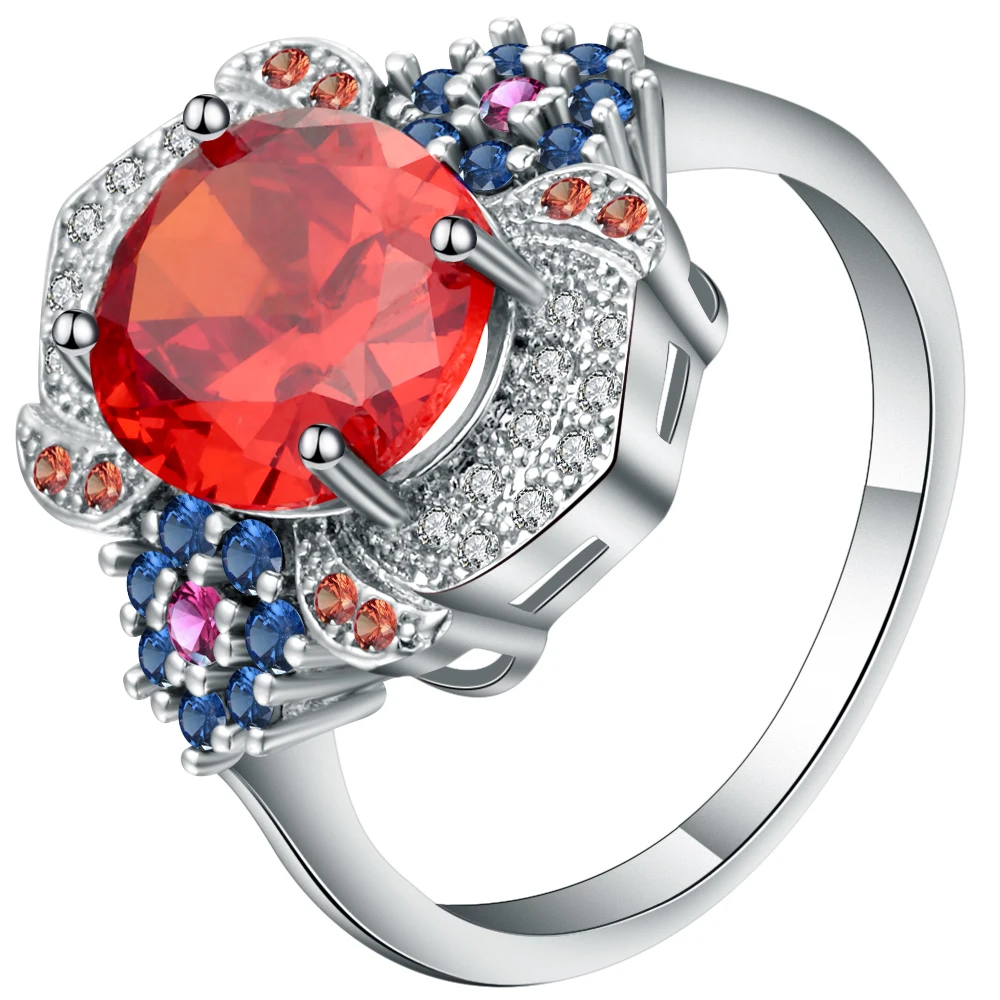 personality cubic zirconia big flower rings jewelry white gold filled new cz plant wedding bands personality cubic zirconia big flower rings jewelry white gold filled new cz plant wedding bands