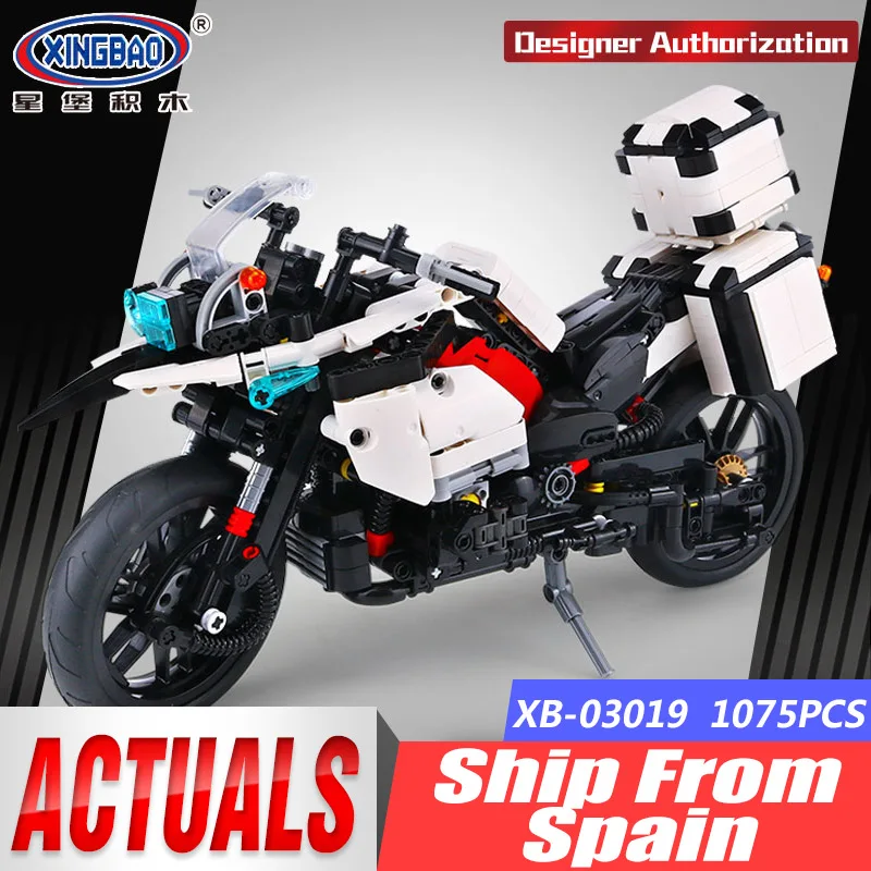 

XINGBAO 03019 Genuine 1075PCS The Patrol Motorcycle Set Building Blocks Bricks Educational Funny Toys As children New Year Gift