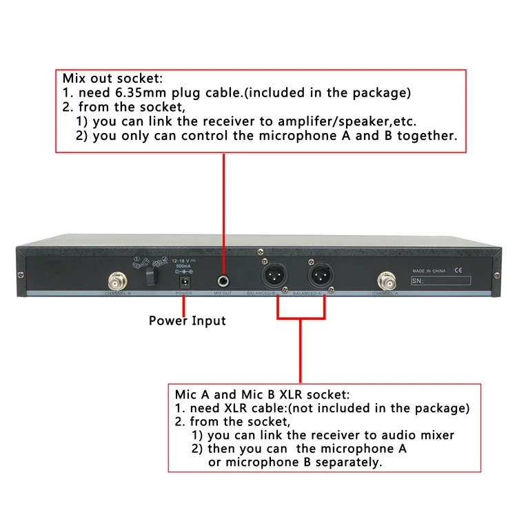 Freeboss FB-U12 UHF Беспроводная микрофонная система 2 способа 100 каналов ИК Частота беспроводной микрофон Karoke KTV вечерние динамический микрофон