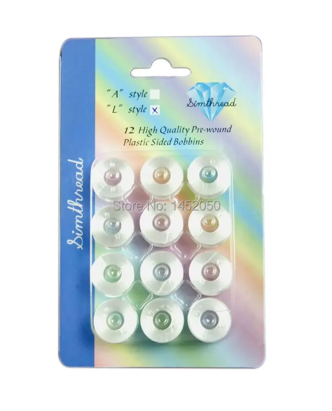 

New Arrival Type L Pre-wound Embroidery Plastic Bobbins Thread, for Brother Embroidery Machine