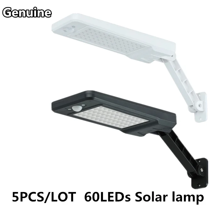 5PCS Genuine Motion Sensor Solar Lamp 60LEDs PIR waterproof IP65 Remote Control Outdoor Solar Light 3 Lighting mode wall light 5pcs lot pcf8574t pcf8591t pcf8591 pcf8574at pcf8574 remote 8 bit i o expander for i2c bus sop 16