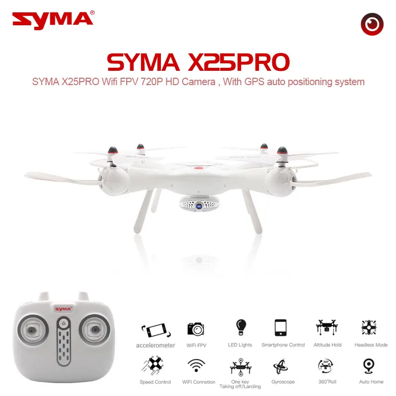 

Syma Drone X25PRO Wifi FPV Adjustable 720P RC Drone With Camera Quadcopter RTF GPS Position Altitude Hold Quadrupter RC Dron