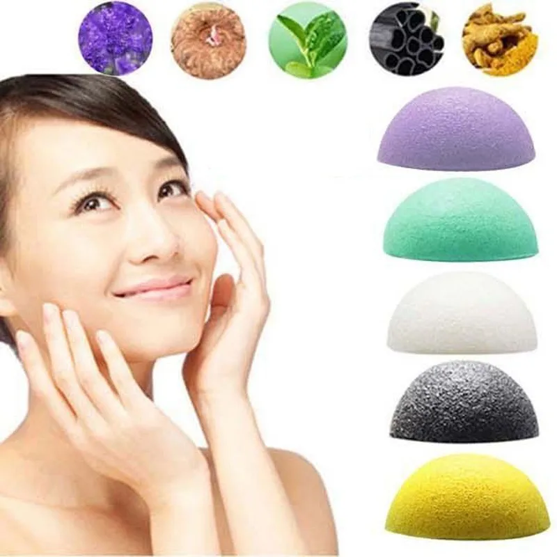 1 X Hot Selling Natural Konjac Konnyaku Facial Puff Face Wash Cleansing