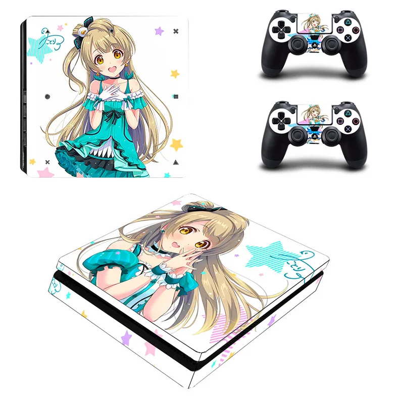 Hatsune Miku проект Diva PS4 тонкий стикер кожи виниловые наклейки для Sony Playstation4 PS 4 тонкая консоль и контроллер - Цвет: YSP4S-0141