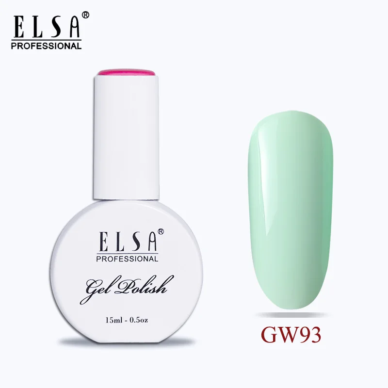 ELSA Гель-лак для ногтей, высокое качество, маникюрный салон, советы 120, горячая Распродажа, цвет 15 мл, Классический впитывающий органический УФ светодиодный Гель-лак для ногтей - Цвет: GW93