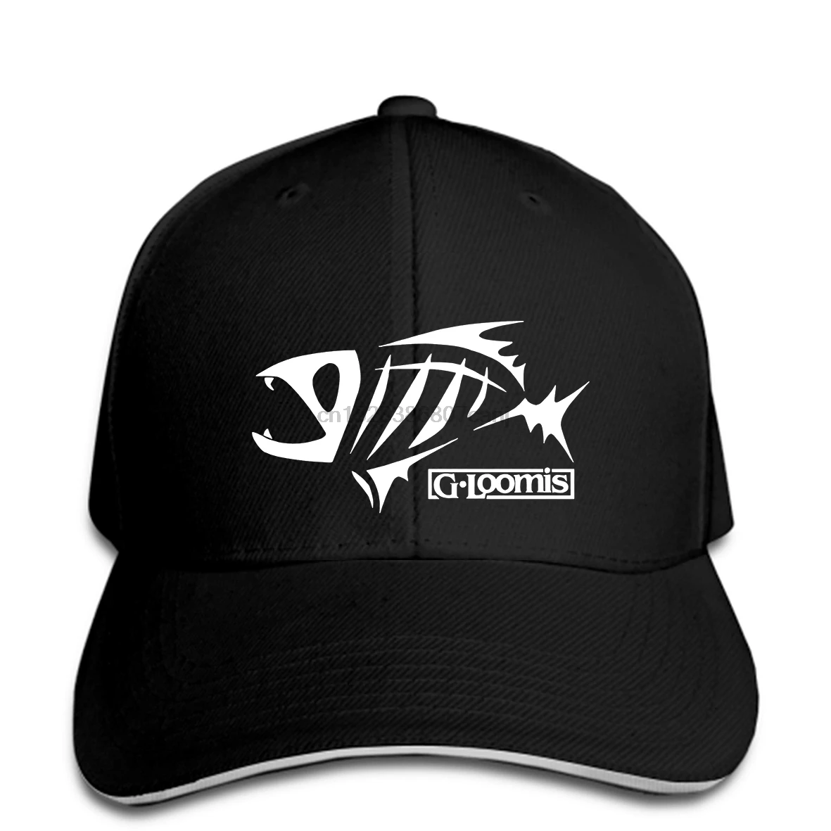 

Baseball cap G. Loomis Urso Fishing Black Print hat