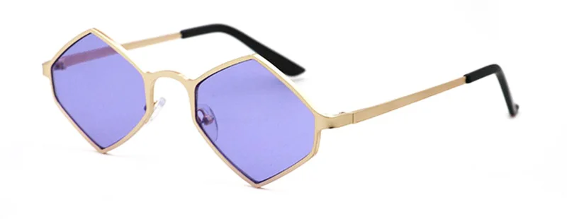 SHAUNA трендовые женские солнцезащитные очки ярких цветов с бриллиантами, оправа из нержавеющей стали, модные мужские очки с прозрачными красными линзами UV400 - Цвет линз: Purple