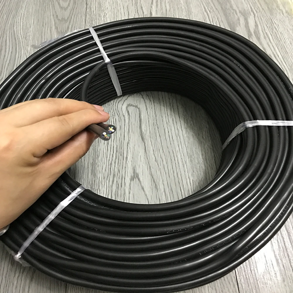 

22 AWG 6core 0.3MM2 RVV 6 Cores Pins Tinned Copper Wire Conductor Electric RVV Cable Black