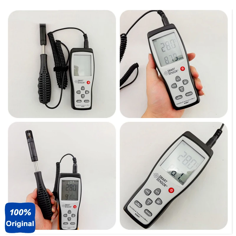 

100% Original AS847 Potable Humidity Temperature Meter 2in1 K Type Thermocouple