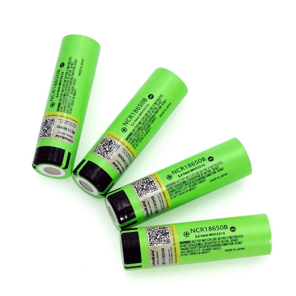 

4PCS 2019 Liitokala original 18650 3400mAh NCR18650B 3.7V 3400 battery Lithium Rechargeable Battery For Flashlight Batteries