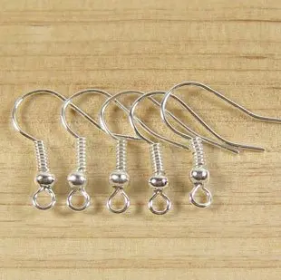 

wholesale 1000PCS plated earring hook coil ear wire Earrings ,Free Shipping jewerly finding jewellery accessory