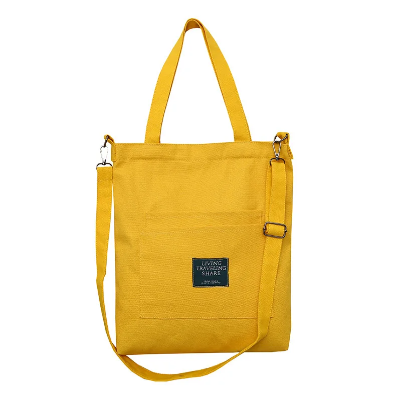 

Spring New canvas single shoulder bag female fashion oblique cross female bag large capacity shoulder strap removable handbag