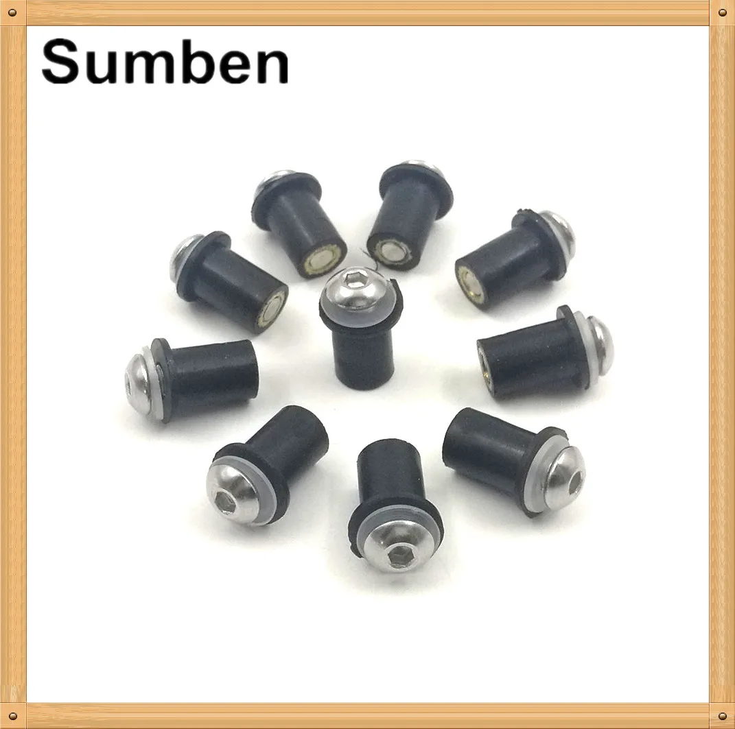 

Stainless Steel 10pcs/Set M5 Bolts Motorcycle Metric Rubber Well Nuts Windscreen Fairing Cowl Universal Windshield Accessories