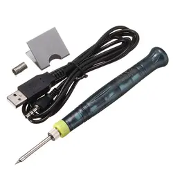 Портативный Питание USB паяльник Pen 5 В 8 Вт ручка комплект с Светодиодный индикатор мини Электрический припоя Утюги сварки инструмент для