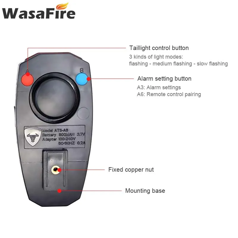 Cheap USB Bike Bell light Bicycle Alarm Light Cycling Taillight horn LED Wireless Anti-theft Remote Control bike Accessories 3