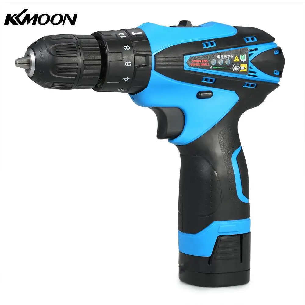 

KKMOON 16.8V Lithium-Ion Two-speed Multi-functional Electric Cordless Drill Rechargeable Screwdriver with LED Light