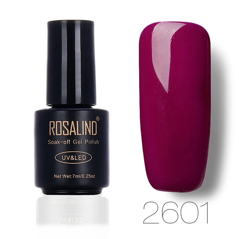 2601 ROSALIND 7 мл гель-гель для полировки ногтей лак для ногтей Vernis Полупостоянный набор гель-лаки для ногтей - Цвет: 2601